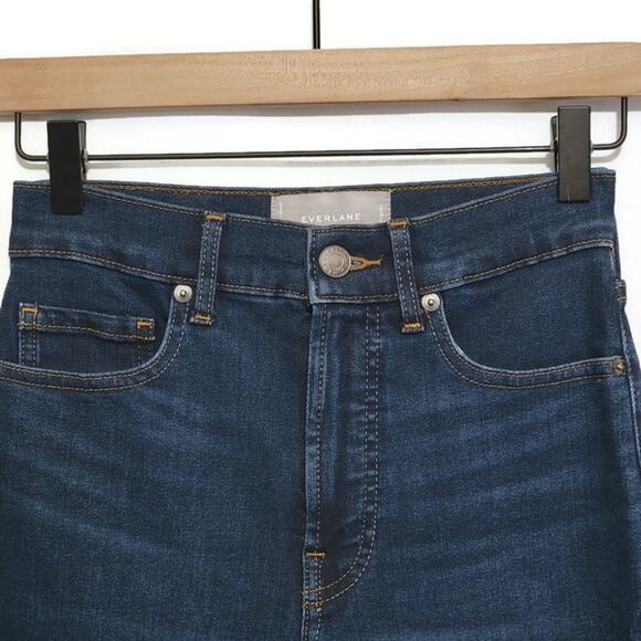 Everlane The Authentic Stretch High Rise Ankle Skinny Blue Denim Jean Size 24 - Picture 6 of 15